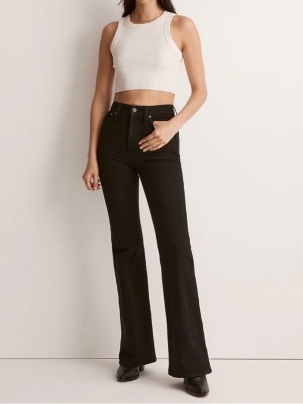 Madewell The Perfect Vintage Flare High Rise  Black Jean Size 31P